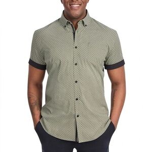 Johnny Bigg Diamond Stretch Shirt in Green Size 4XL